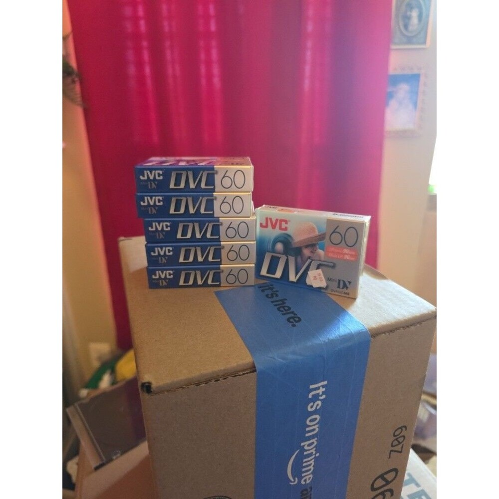 6 JVC DVC Mini Blank Cassette Tapes DV Digital Video 90 Min DVM60 SEALED NEW